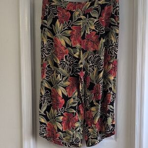 Panama Jack Colorful Leaf Pattern wide Leg Pants